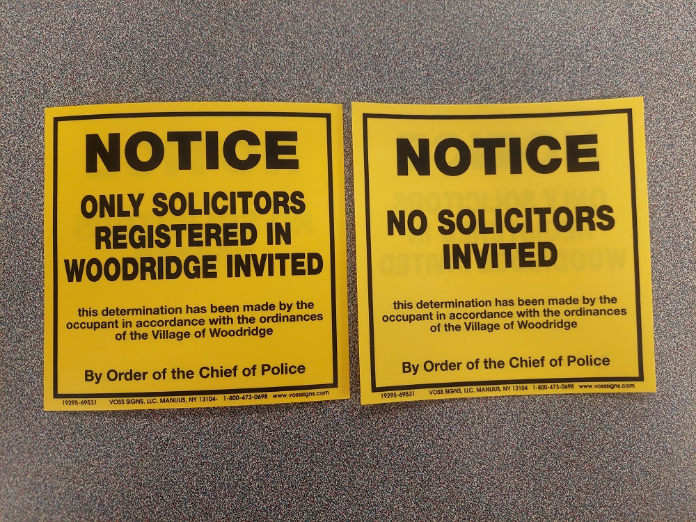 Solicitor Notice Sign